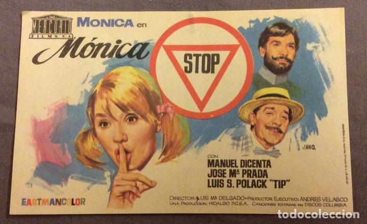 Cinema: FOLLETO DE MANO MONICA STOP. SIN PUBLICIDAD