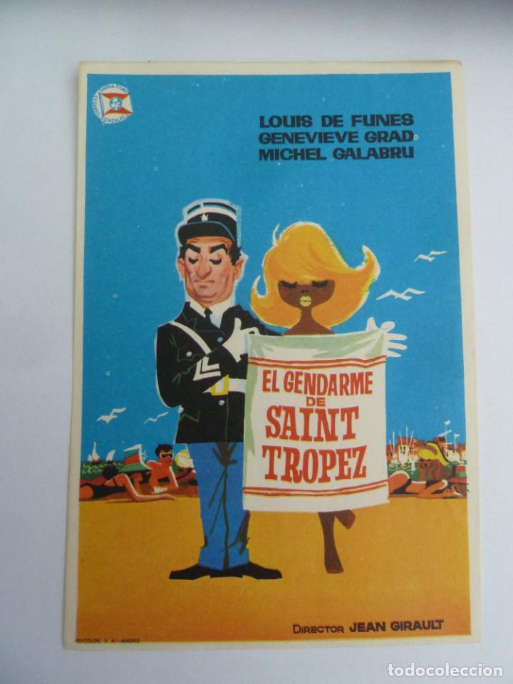 Cinema: el gendarme de saint tropez louis de funes folleto de mano original perfecto estado