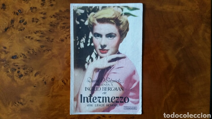 Cine: Programa de mano. Cine. INTERMEZZO (Original) 1939 - PERFECTO. - Foto 1