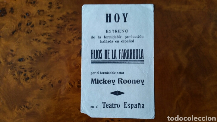 Cine: Programa de mano. Cine. HIJOS DE LA FAR&Aacute;NDULA (Original) 1939. - Foto 2