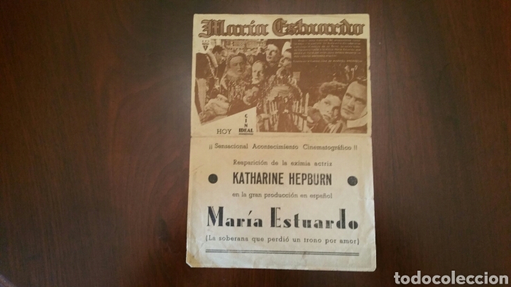 Cine: Programa de mano. Cine. MAR&Iacute;A ESTUARDO - Gran formato (Original) 1936 - Foto 2