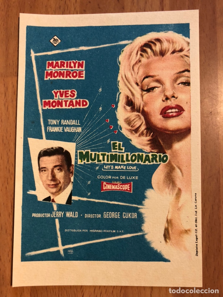Cine: Programa el multimillonario Marilyn monroe