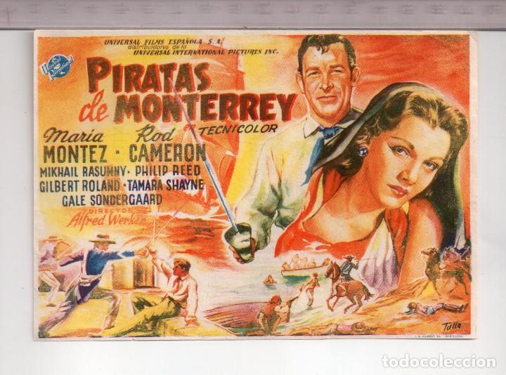 Cine: FOLLETO DE MANO PIRATAS DE MONTERREY CON MARIA MONTEZ PUBLICIDAD CINE SAL&Oacute;N LA TORRE