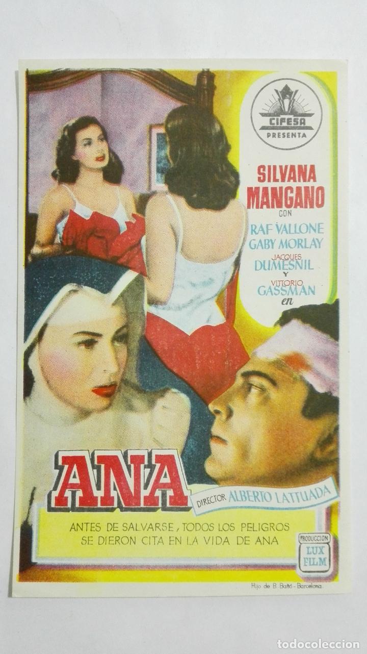 Cinema: PROGRAMA DE CINE, ANA, ORIGINAL A&Ntilde;OS 50, SIN PUBLICIDAD