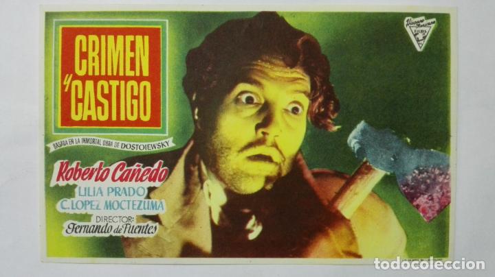 Cinema: PROGRAMA DE CINE, CRIMEN Y CASTIGO, ORIGINAL A&Ntilde;OS 50, SIN PUBLICIDAD