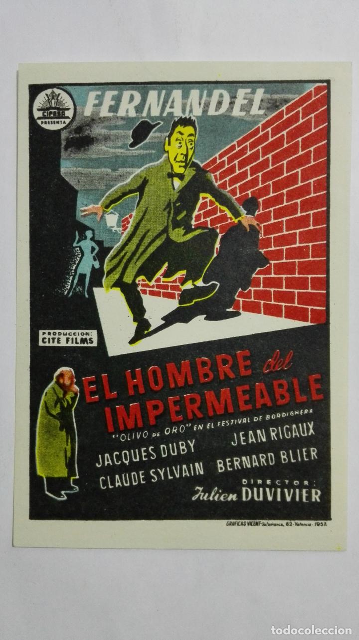 Cinema: PROGRAMA DE CINE, EL HOMBRE DEL IMPERMEABLE, ORIGINAL A&Ntilde;OS 50, SIN PUBLICIDAD