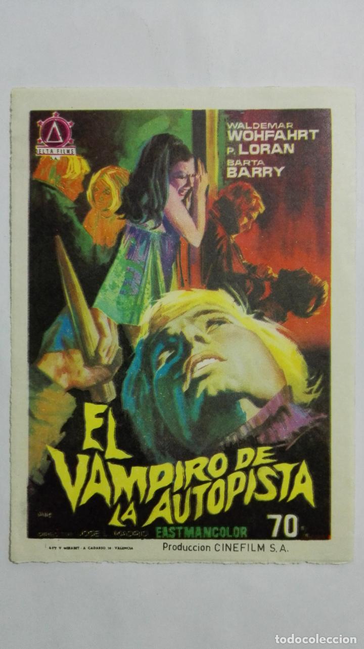 Cinema: PROGRAMA DE CINE, EL VAMPIRO DE LA AUTOPISTA, ORIGINAL A&Ntilde;OS 60, SIN PUBLICIDAD
