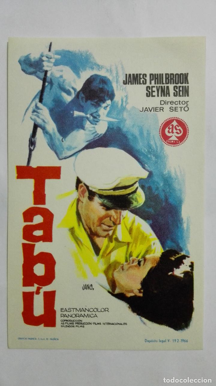 Cine: PROGRAMA DE CINE, TABU, ORIGINAL A&Ntilde;OS 60, SIN PUBLICIDAD - Foto 1