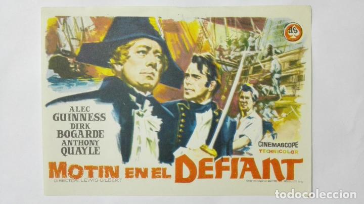 Folhetos de m&atilde;o de filmes antigos de cinema: PROGRAMA DE CINE, MOTIN EN EL DEFIANT, ORIGINAL A&Ntilde;OS 60, SIN PUBLICIDAD