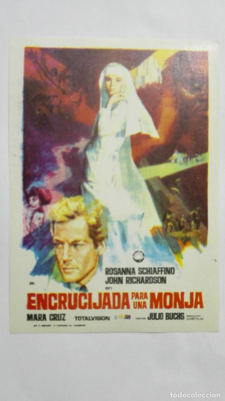 Folhetos de m&atilde;o de filmes antigos de cinema: PROGRAMA DE CINE, ENCRUCIJADA PARA UNA MONJA, ORIGINAL A&Ntilde;OS 60, SIN PUBLICIDAD