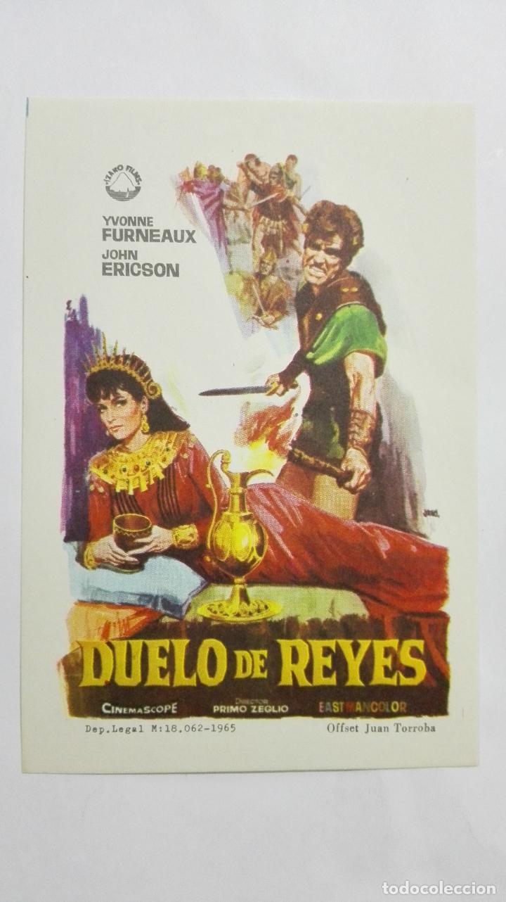Folhetos de m&atilde;o de filmes antigos de cinema: PROGRAMA DE CINE, DUELO DE REYES, ORIGINAL A&Ntilde;OS 60, SIN PUBLICIDAD