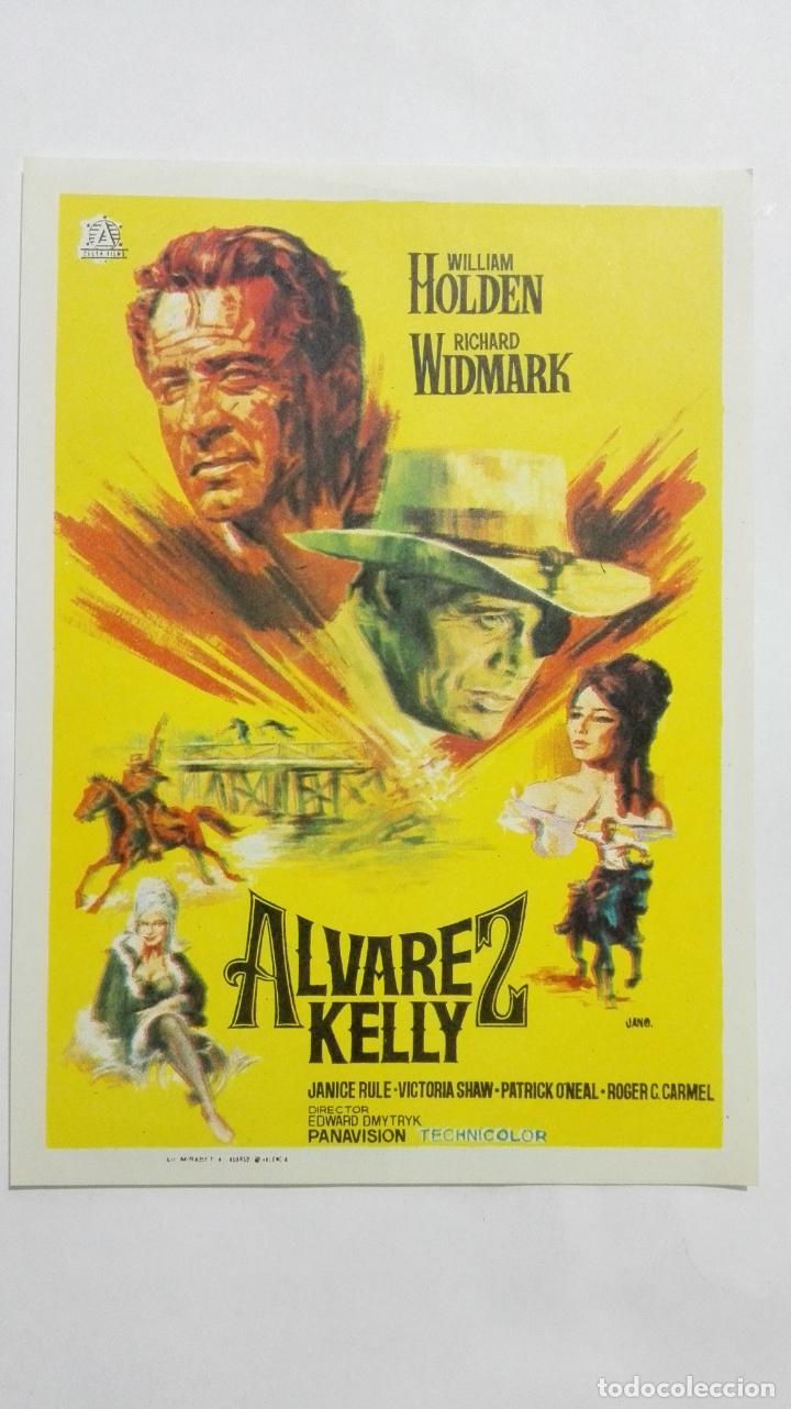 Folhetos de m&atilde;o de filmes antigos de cinema: PROGRAMA DE CINE, ALVAREZ KELLY, ORIGINAL A&Ntilde;OS 60, SIN PUBLICIDAD