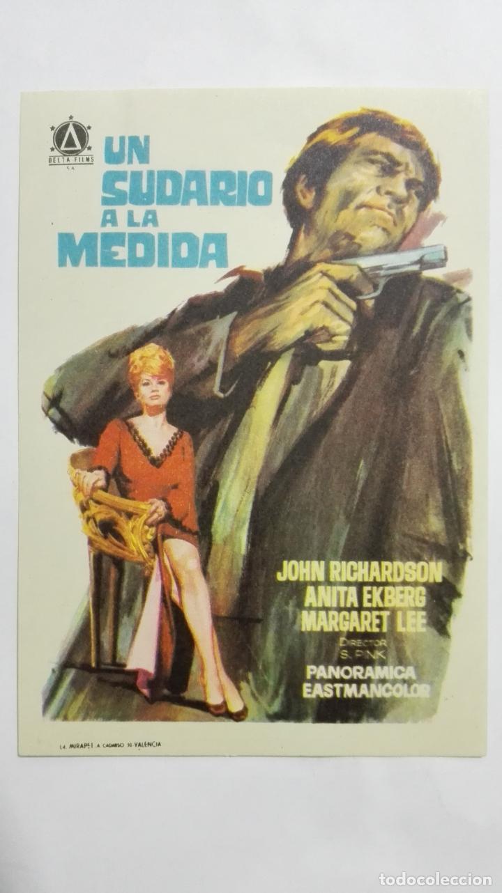 Folhetos de m&atilde;o de filmes antigos de cinema: PROGRAMA DE CINE, UN SUDARIO A LA MEDIDA, ORIGINAL A&Ntilde;OS 60, SIN PUBLICIDAD
