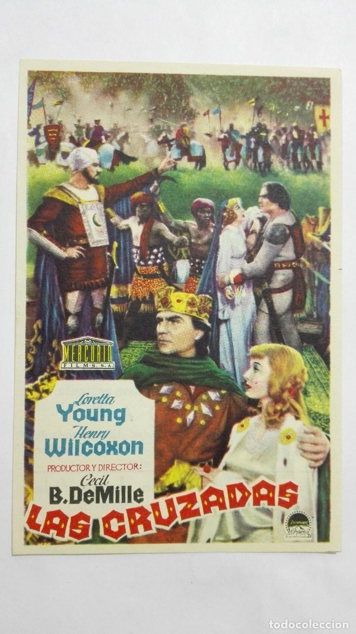 Folhetos de m&atilde;o de filmes antigos de cinema: PROGRAMA DE CINE, LAS CRUZADAS A&Ntilde;OS 50, PUBLICIDAD CINE  NAVARRO, VILLAROBLEDO