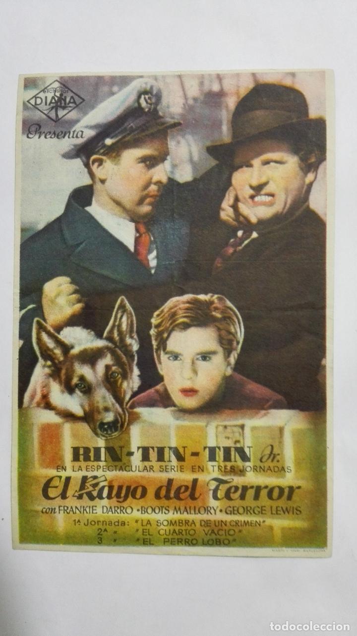 Folhetos de m&atilde;o de filmes antigos de cinema: PROGRAMA DE CINE, EL RAYO DEL TERROR, A&Ntilde;OS 40, PUBLICIDAD OLIMPIA