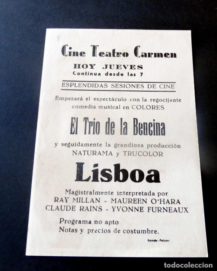 Cine: PROGRAMA DE CINE - CINE TEATRO CARMEN DE PALAM&Oacute;S - LISBOA - Foto 2