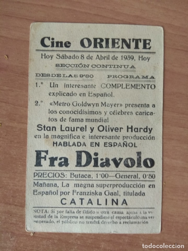 Cine: PROGRAMA DE CINE -- FRA-DIAVOLO CON TEXTO - Foto 2