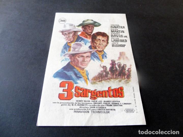 Cine: PROGRAMA DE CINE - CINE ARINCO DE PALAM&Oacute;S - 3 SARGENTOS - Foto 1