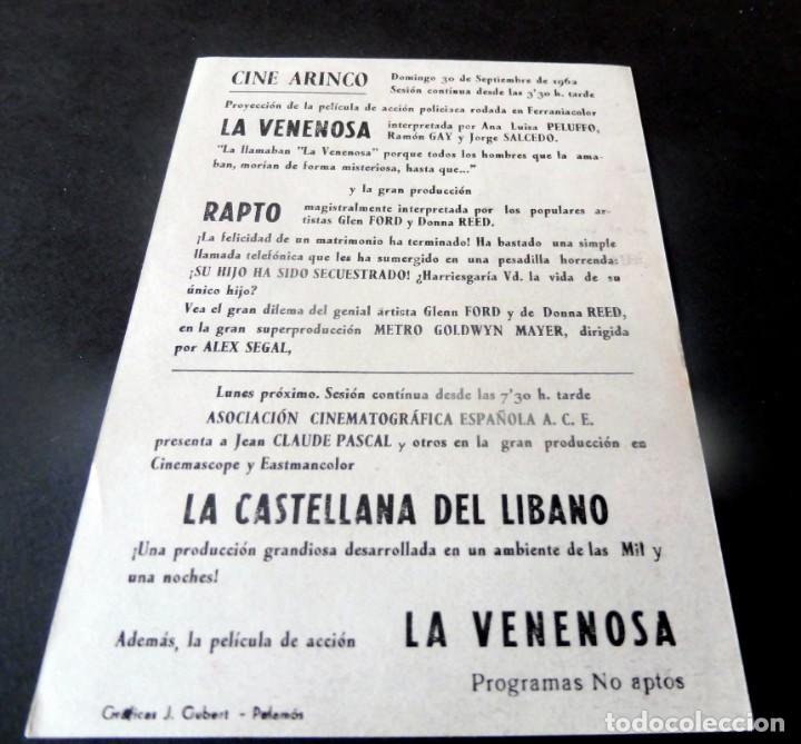 Cine: PROGRAMA DE CINE - CINE ARINCO DE PALAM&Oacute;S - &iexcl;RAPTO! - Foto 2