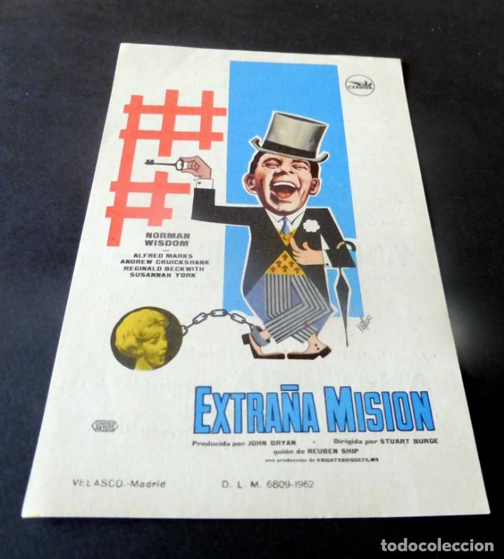Cine: PROGRAMA DE CINE - CINE ARINCO DE PALAM&Oacute;S - EXTRA&Ntilde;A MISI&Oacute;N - Foto 1