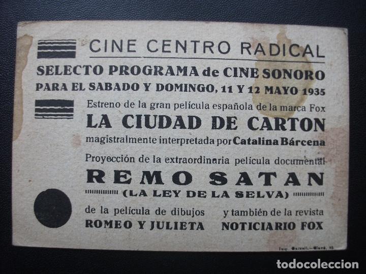 Cine: REMO SATAN, CINE CENTRO RADICAL, 1935 - Foto 2