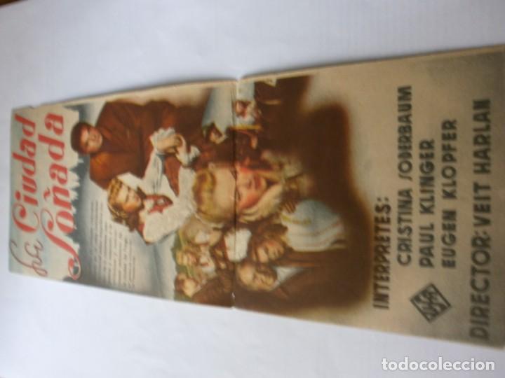 Cine: PROGRAMA DOBLE - LA CIUDAD SO&Ntilde;ADA - CRISTINA SODERBAUM - PRINCIPAL CINEMA (V&eacute;lez-M&aacute;laga) - 1942. - Foto 2