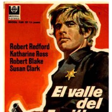Cine: EL VALLE DEL FUGITIVO 1969 (FOLLETO DE MANO ORIGINAL) ROBERT REDFORD