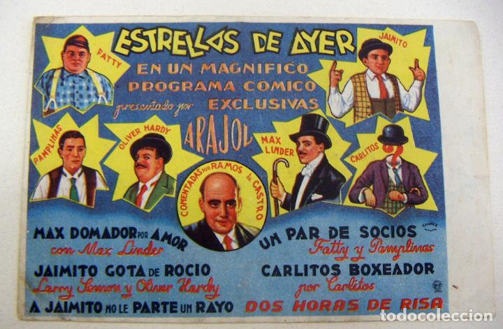 Cine: PROGRAMA DE CINE ESTRELLAS DE AYER PUBLICIDAD CINE PROGRESO - Foto 1