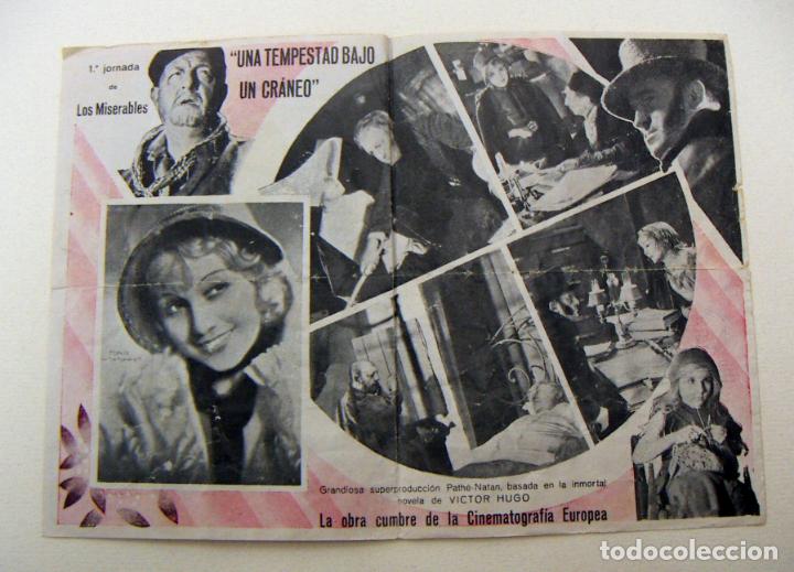 Cine: PROGRAMA DE CINE DOBLE LOS MISERABLES PUBLICIDAD CINE GOYA - Foto 2