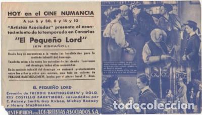 Cine: PROGRAMA DOBLE DE CINE: EL PEQUE&Ntilde;O LORD PC-4337 - Foto 2