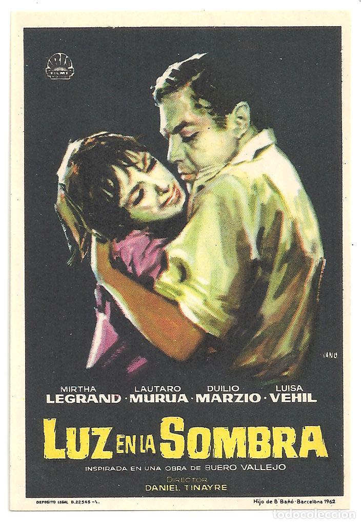  Foglietti di film di film antichi di cinema: PTCC 143 LUZ EN LA SOMBRA PROGRAMA SENCILLO IRIS FILMS MIRTHA LEGRAND LAUTARO MURUA