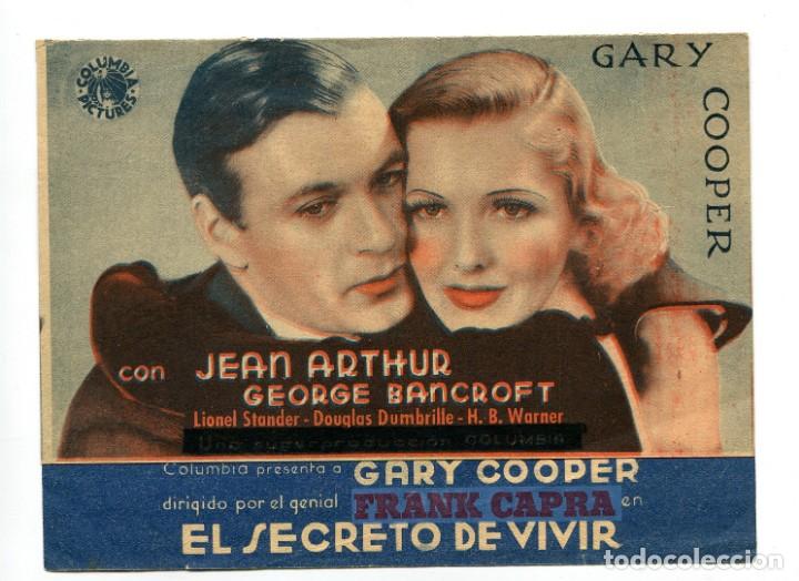 Cine: EL SECRETO DE VIVIR, con Gary Cooper.