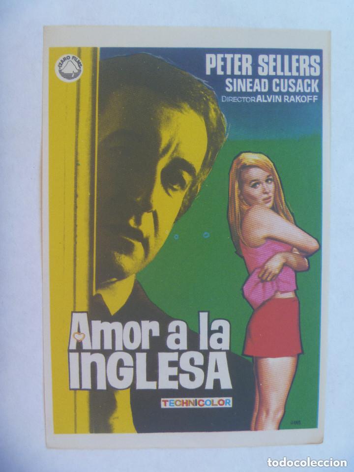 Folhetos de m&atilde;o de filmes antigos de cinema: FOLLETO DE MANO : AMOR A LA INGLESA , CON PETER SELLERS. A&Ntilde;OS 60.
