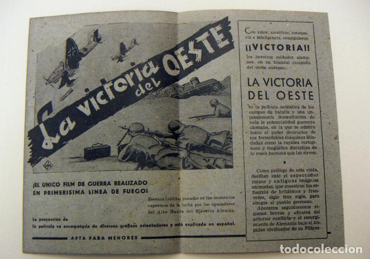 Cine: PROGRAMA DE CINE DOBLE LA VICTORIA DEL OESTE PUBLICIDAD TEATRO CIRCO - Foto 2