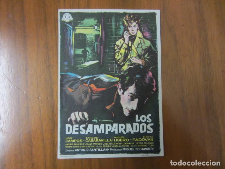 Cine: PROGRAMA DE CINE FOLLETO DE MANO-LOS DESAMPARADOS-A&Ntilde;OS 50SIN PUBLICIDAD VER FOTOS