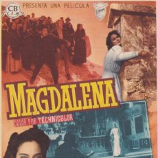Cine: PROGRAMA DE CINE - MAGDALENA - MARTA TOREN, GINO CERVI - CINES PATRONATO Y RIALTO - 1955