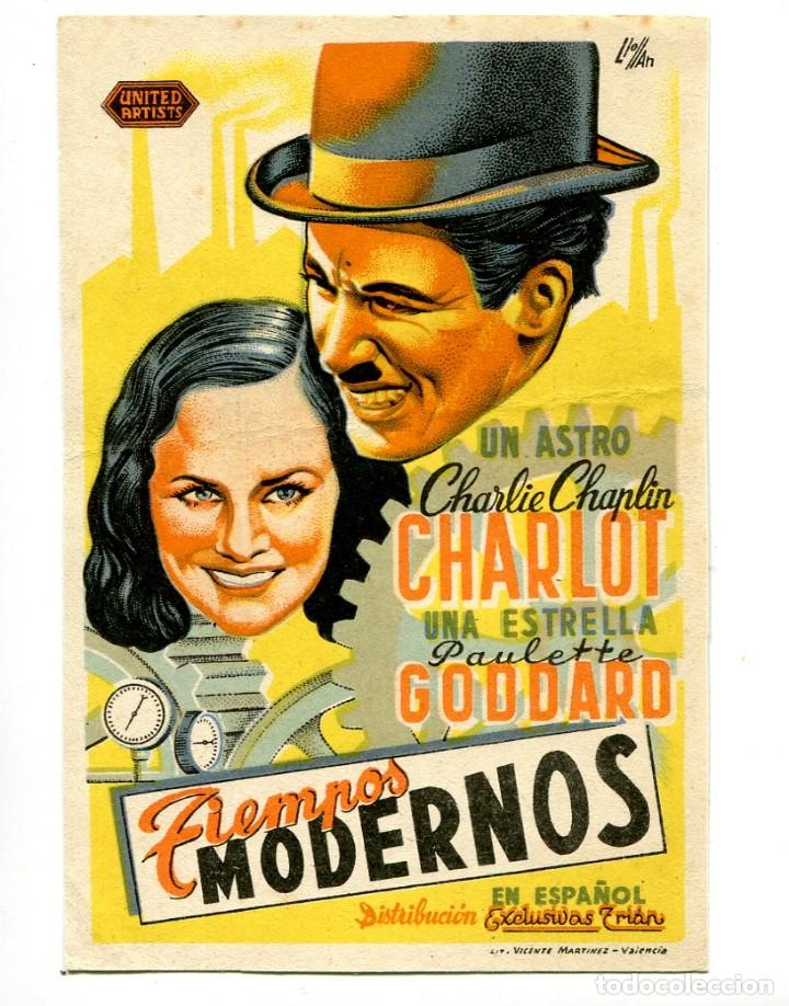 Cine: TIEMPOS MODERNOS, con Charles Chaplin. S/I. - Foto 1