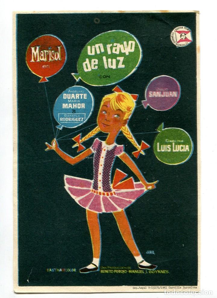 Cine: UN RAYO DE LUZ, con Marisol. C/I. - Foto 1