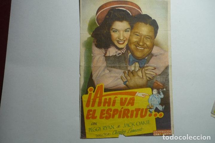 Cinema: PROGRAMA &iexcl; AHI VA EL ESPIRITU..-JACK OAKIE -PUBLICIDAD CINE CULTURAL -MISLATA   BB
