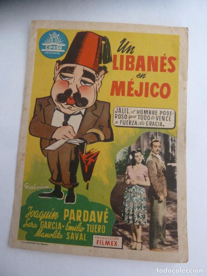 Cinema: un libanes en mejico folleto de mano original estreno
