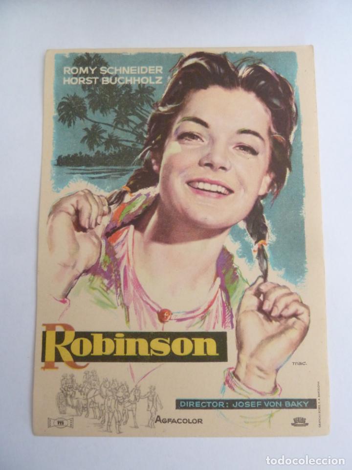 Cine: robinson romy schneider mac folleto de mano original estreno perfecto estado
