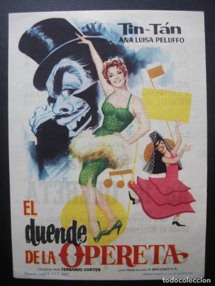 Cinema: EL DUENDE DE LA OPERETA, TIN TAN, CINE ESPERANZA