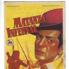  Foglietti di film di film antichi di cinema: MATANZA INFERNAL - PROGRAMA DE CINE BADALONA C/P