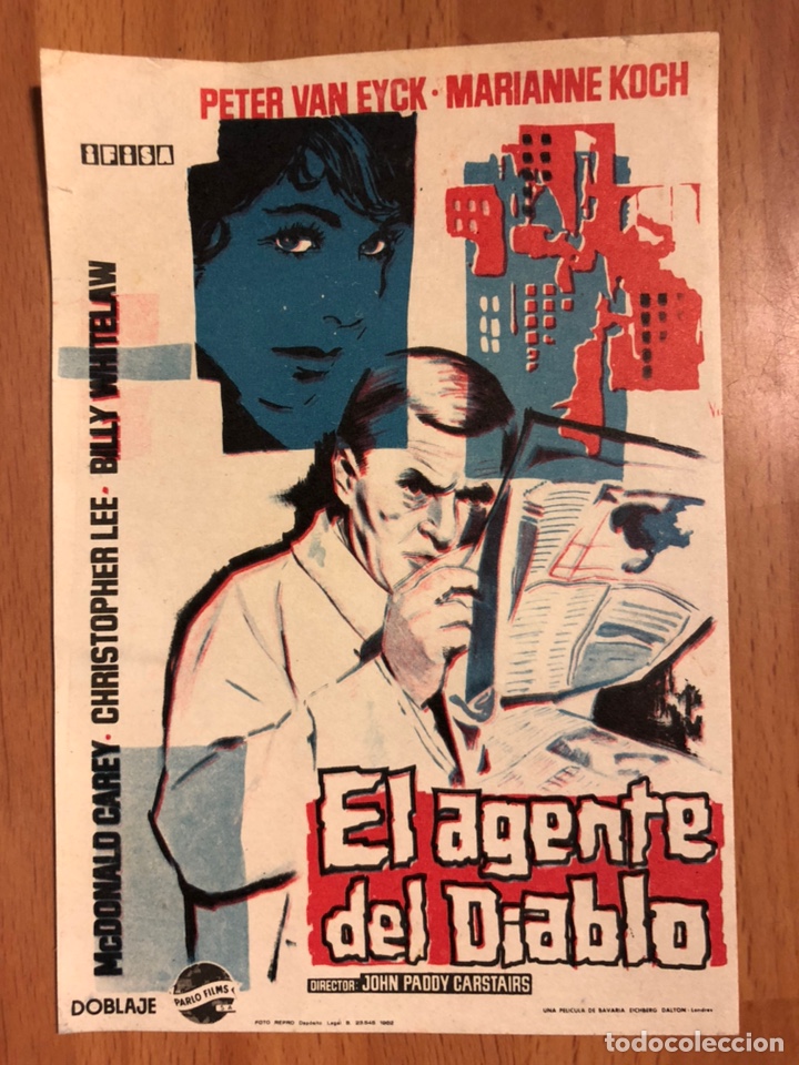 Cine: Programa el agente del diablo.peter van eyck christopher lee marianne koch - Foto 1