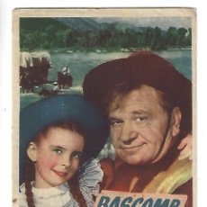  Foglietti di film di film antichi di cinema: BASCOMB EL ZURDO - PROGRAMA DE CINE BADALONA C/P