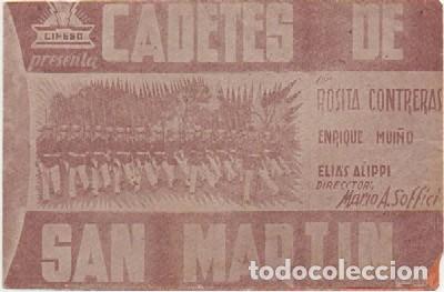 Cine: PROGRAMA DE CINE: CADETES DE SAN MARTIN   PC-4377 - Foto 1