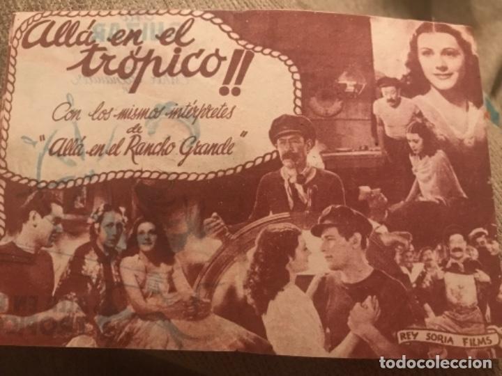 Cine: ANTIGUO PROGRAMA FOLLETO CINE ALL&Aacute; EN EL TR&Oacute;PICO - Foto 2