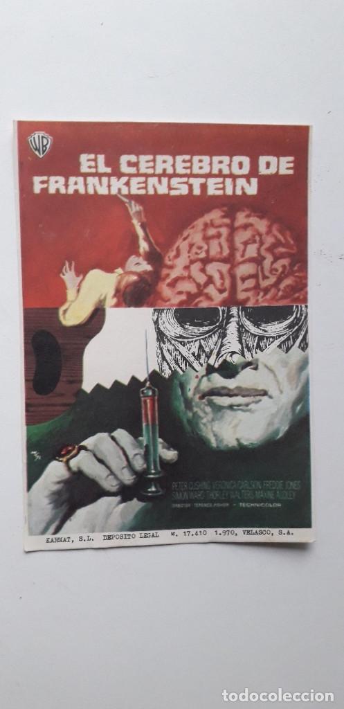 Cine: EL CEREBRO DE FRANKENSTEIN - PROGRAMA SENCILLO SIN PUBLICIDAD - Foto 1