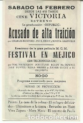 Cine: PROGRAMA CINE ACUSADO DE ALTA TRAICION - Foto 2