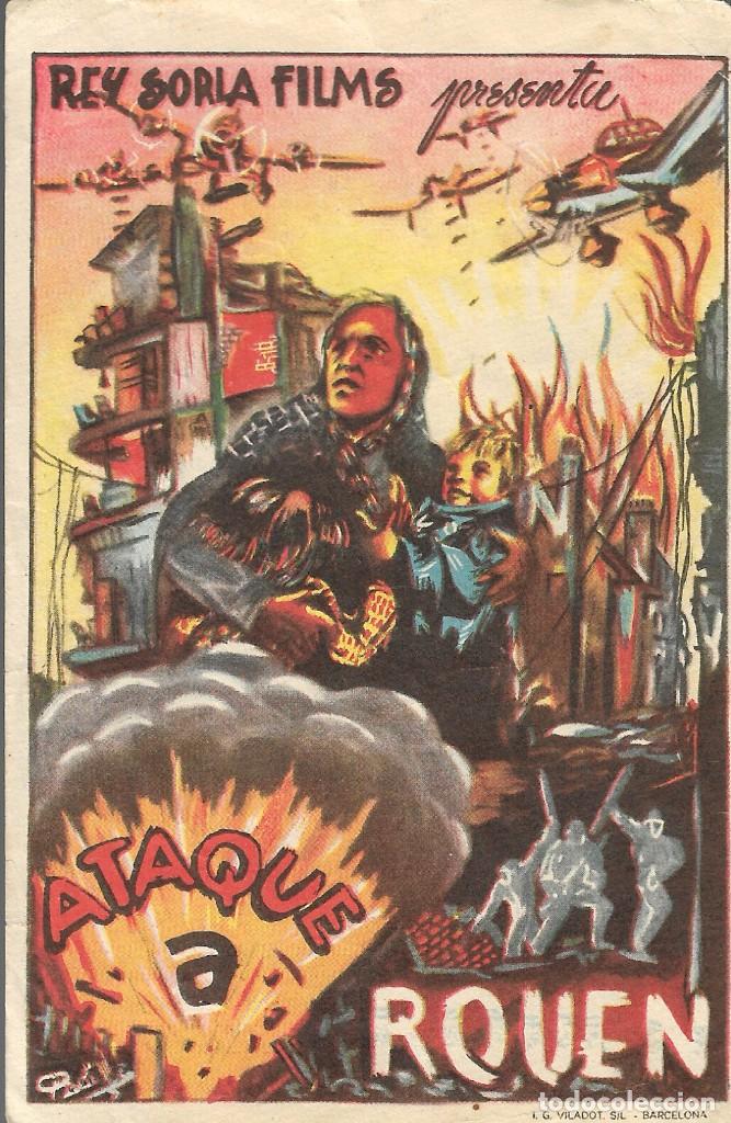 Cine: PROGRAMA DE CINE - ATAQUE A ROUEN - 1944 - SIN PUBLICIDAD. - Foto 1
